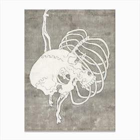 Katsushika Hokusai Skeleton Canvas Print