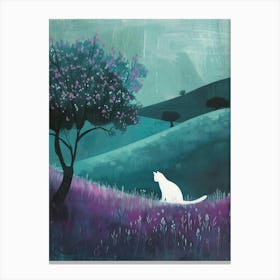 Cat In A Field Canvas Print