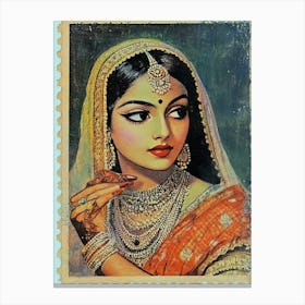 Indian Painting Of A Princess Canvas Print