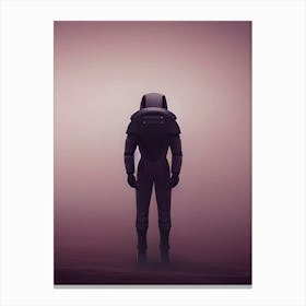 Spacewoman Nasa Astronaut Artistic Minimal Purple Futuristic Science Fiction Alein Planet Canvas Print