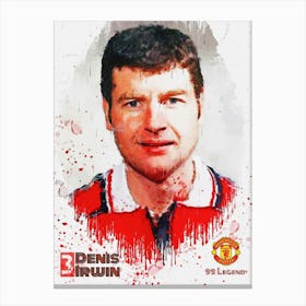 Denis Irwin Mu 99 Legends Canvas Print