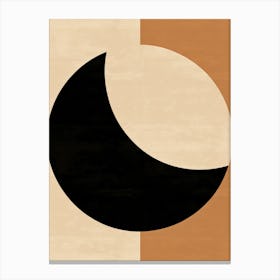 Crescent Moon, Mid Century Canvas Print