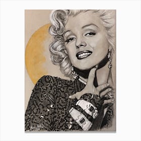 A portrait of Marilyn Canvas Print