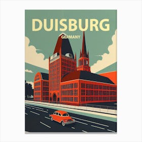 Duisburg Retro Canvas Print