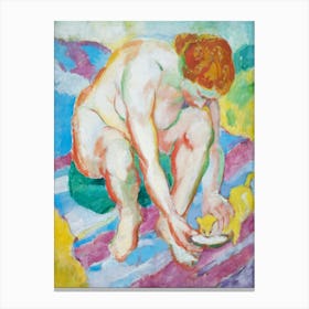 Franz Marc S Nude With Cat (1910), Franz Marc Canvas Print