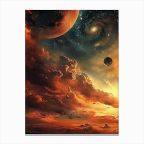 Planets In Space 5 Canvas Print