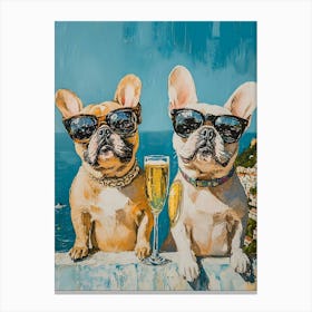 Frenchies Drink 8 Canvas Print