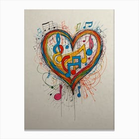 Heart Of Music 34 Canvas Print