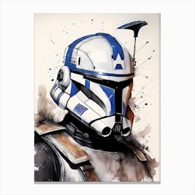 Captain Rex Star Wars Painting (19) Canvas Print