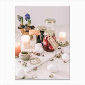 Easter Table Decor Canvas Print