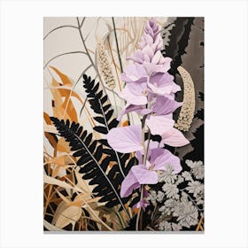 Flower Illustration Lavender Canvas Print
