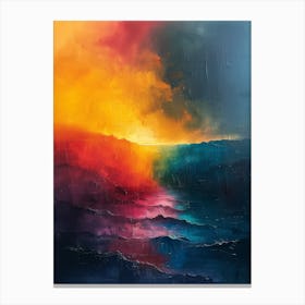 Sunset Over The Ocean 2 Canvas Print