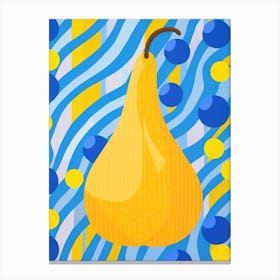 Pear and Dots Pop Art 1 Canvas Print