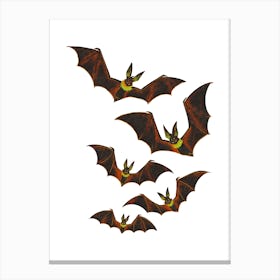 Bats Flying Canvas Print