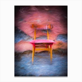 Worn Red Chair Canvas Print