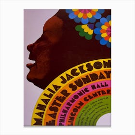 Mahalia Jackson Vintage Concert Poster Canvas Print
