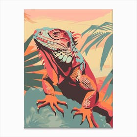 Rhinoceros Iguana Abstract Modern Illustration 1 Canvas Print