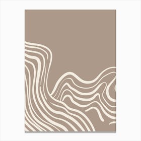 Neutral Wavy Lines Canvas Print