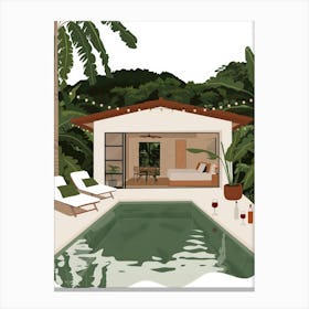 Villa In The Jungle Canvas Print