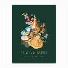 Flora & Fauna with Marmot Canvas Print