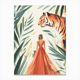 Tiger And Bride Canvas Print