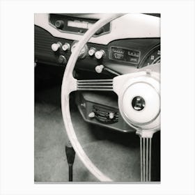 Vintage Classic Car Dashboard Canvas Print