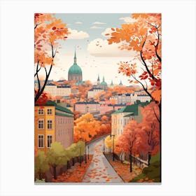 Stockholm In Autumn Fall Travel Art 1 Canvas Print