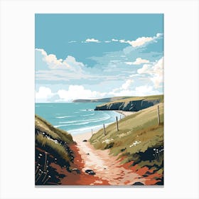 Pembrokeshire Coast Path Wales 1 Hiking Trail Landscape Canvas Print