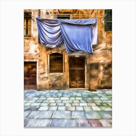 Sheets Drying In Venice Canvas Print