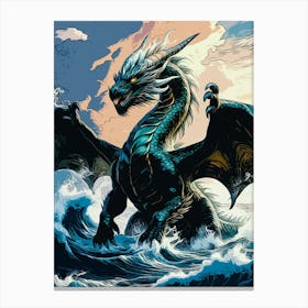 Dragon And Sea Canvas Print