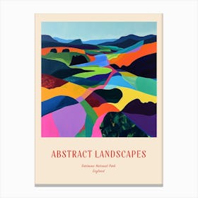 Colourful Abstract Dartmoor National Park England 4 Poster Canvas Print