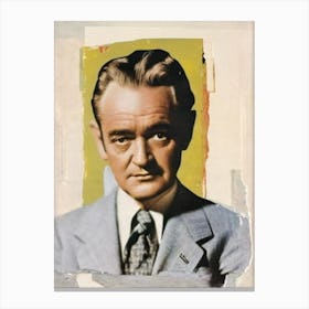 Barry Fitzgerald Retro Collage Movies Canvas Print