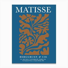 Blue Matisse Art Print Canvas Print