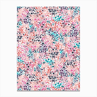 Speckled Watercolor Pink Canvas Print