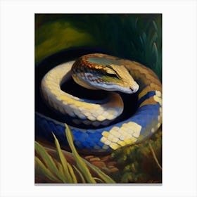 Brahminy Blind Snake Painting Canvas Print