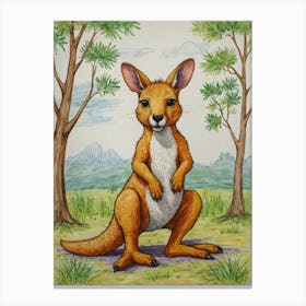 Kangaroo 16 Canvas Print