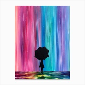 Rainbow Umbrella Painting Canvas Print