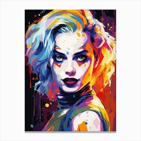 Harley Quinn Popart Canvas Print