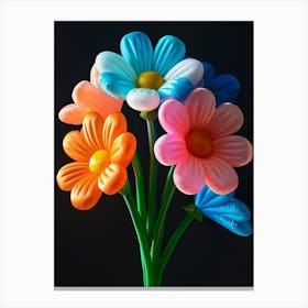 Bright Inflatable Flowers Asters 3 Canvas Print