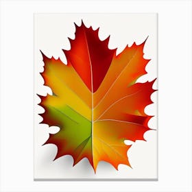 Sugar Maple Leaf Vibrant Inspired 2 Canvas Print