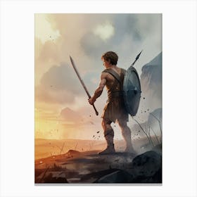 Man With A Sword Canvas Print