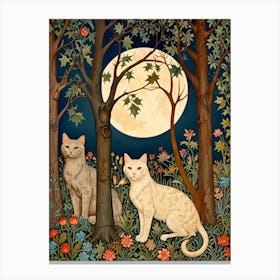 William Morris Two Cats In The Woods Canvas Print