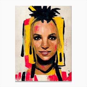 Britney Spears Basquiat Style Canvas Print