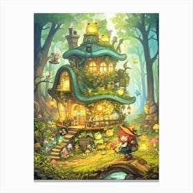 House In The Forest Canvas Print