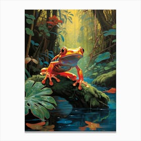 Leap Of Faith Red Eyed Tree Frog 4 Canvas Print