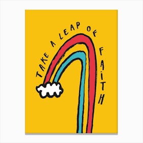 Positive Vibes Take A Leap Of Faith Canvas Print