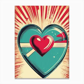 Retro Heart 6 Canvas Print