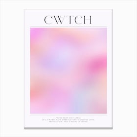 Welsh CWTCH Inspirational Quote Print Aura Wall Art Girly Aesthetic Feminine Decor Leinwandbild