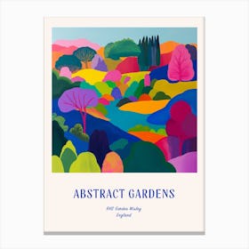 Colourful Gardens Rhs Garden Wisley United Kingdom 2 Blue Poster Canvas Print