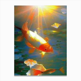 Ginrin Koi Fish Monet Style Classic Painting Canvas Print